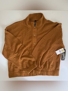 UNIONBAY caramel-colored cable knit sweater, Youth medium